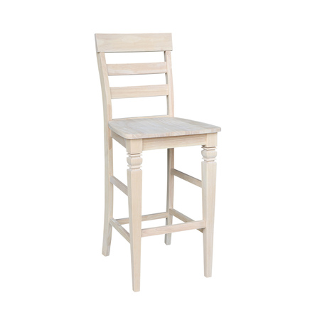 International Concepts Bar Height Table With 2 Ladder Back Bar Stools - 30 in. Seat Height K-7228-42-S193-2
